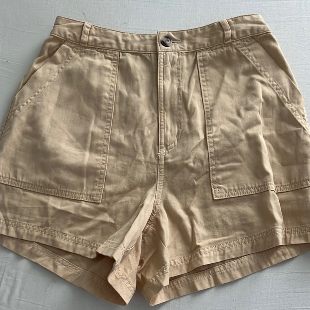 Tan %100 Cotton Shorts